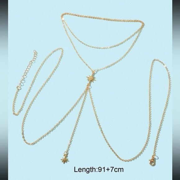 Rhinestone‎ Decor Body Chain - Picture 3 of 9